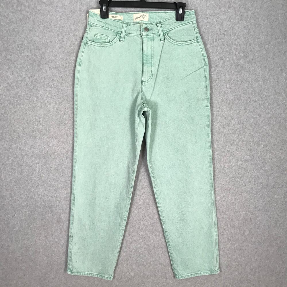Universal Thread Jeans Womens 6 Green Straight Baggy Loose Y2K Acid 90s Mom READ
